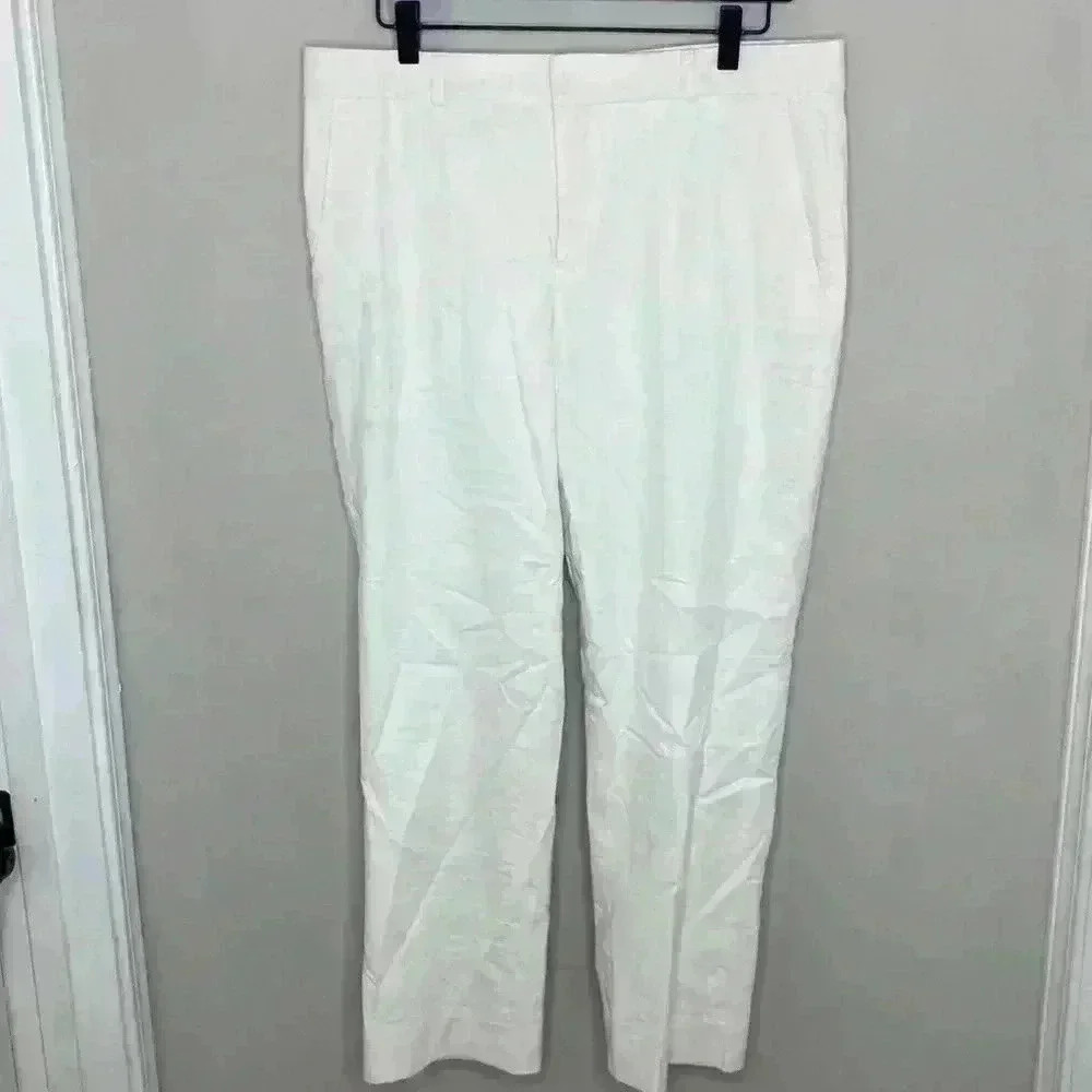Banana Republic NWT New Avery Mid Rise Ankle Length Tailored Size 10 White
